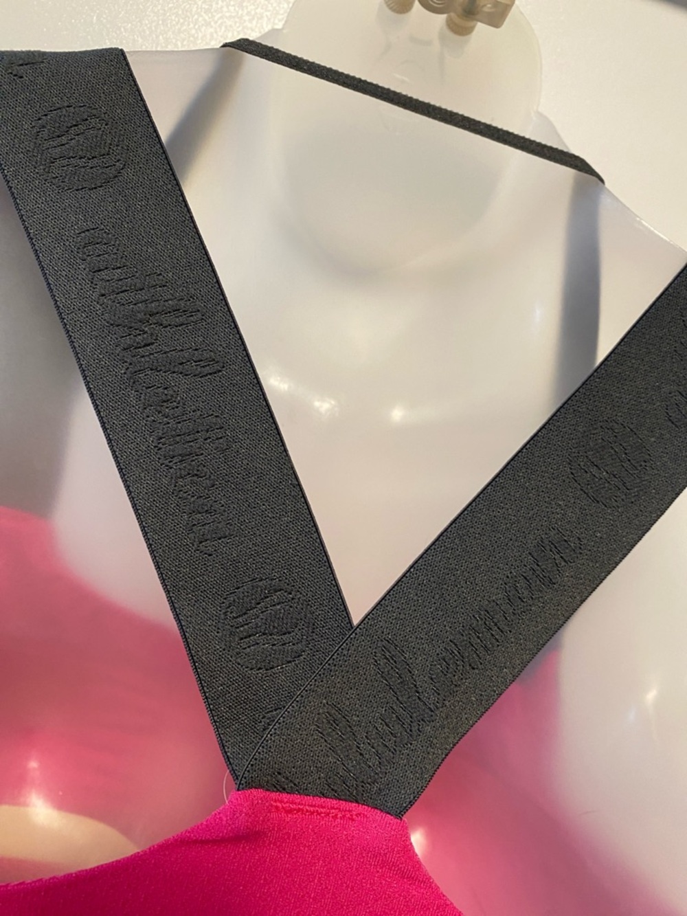 lululemon athletica Hot Pink Tank with Charcoal Trim - Picture 3 of 8